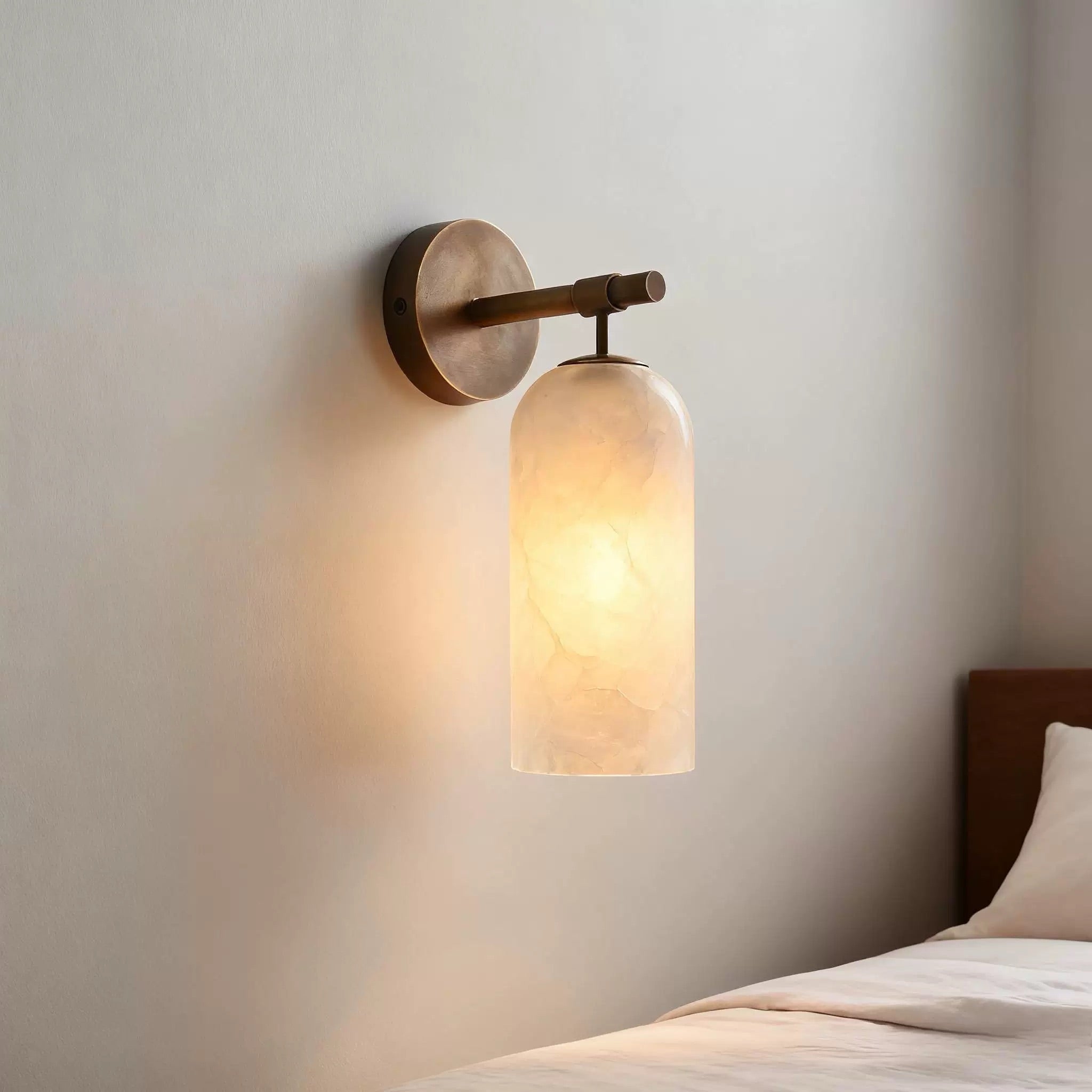 Alabaster Pillar Alabaster Wall Light - Wall Lamp, Hardwired Wall Sconce, detail 2