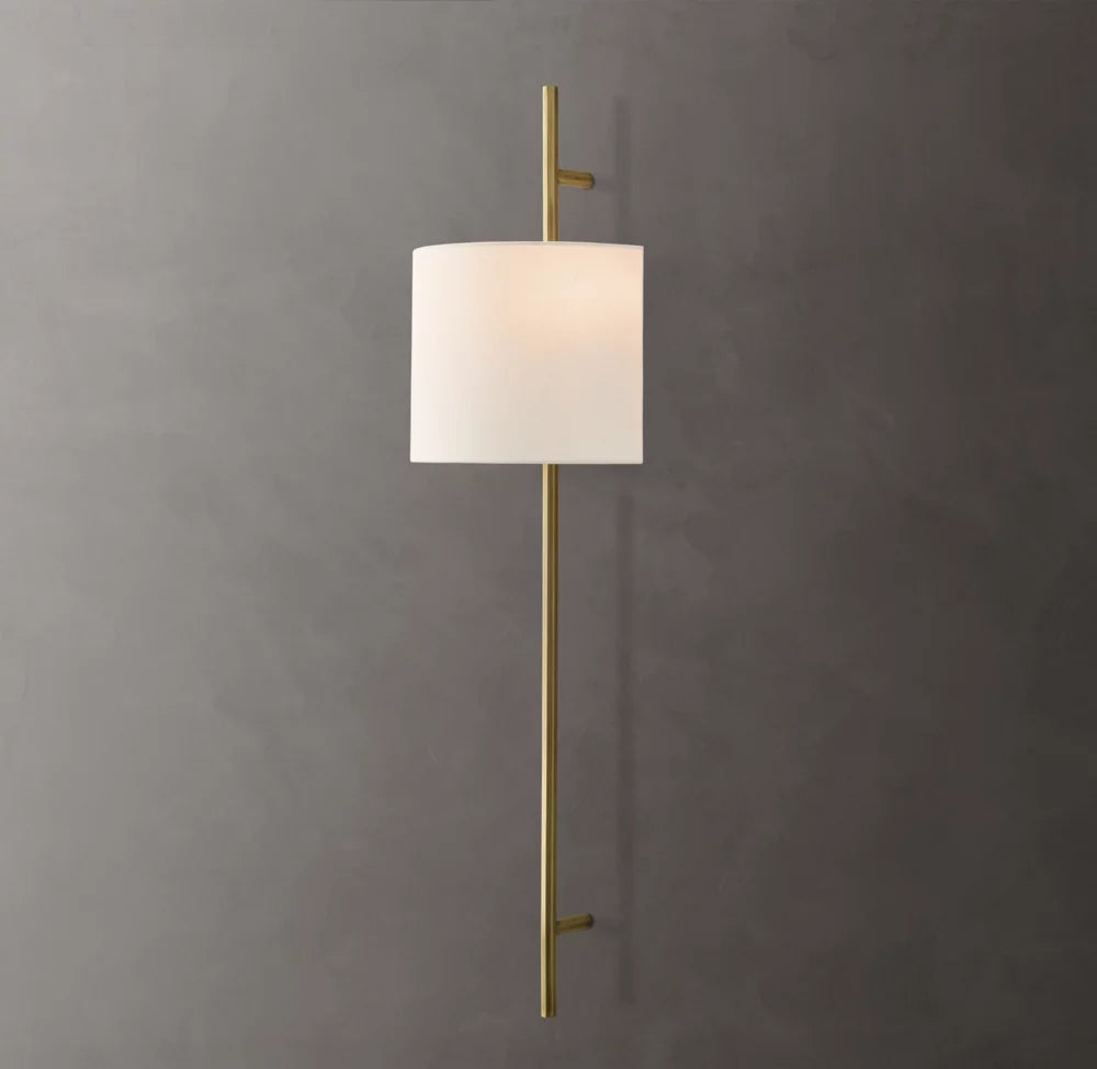 Vela Octagonal Bar Sconce - Circular Shade, Bedroom Wall Sconce, Dimensions Octagonal: 12"