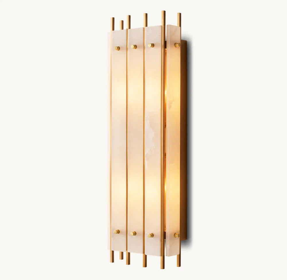 San Marco Alabaster Grand Box Sconce, Bedroom Wall Sconce, detail 7