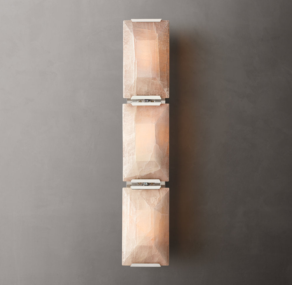 Harlow Calcite Triple Wall Light, Bedroom Wall Sconce, detail 14