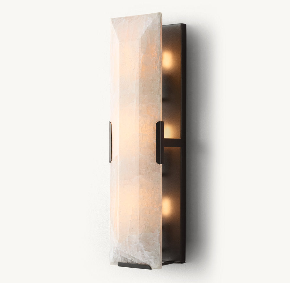 Harlow Calcite Linear Wall Light, Bedroom Wall Sconce, detail 13