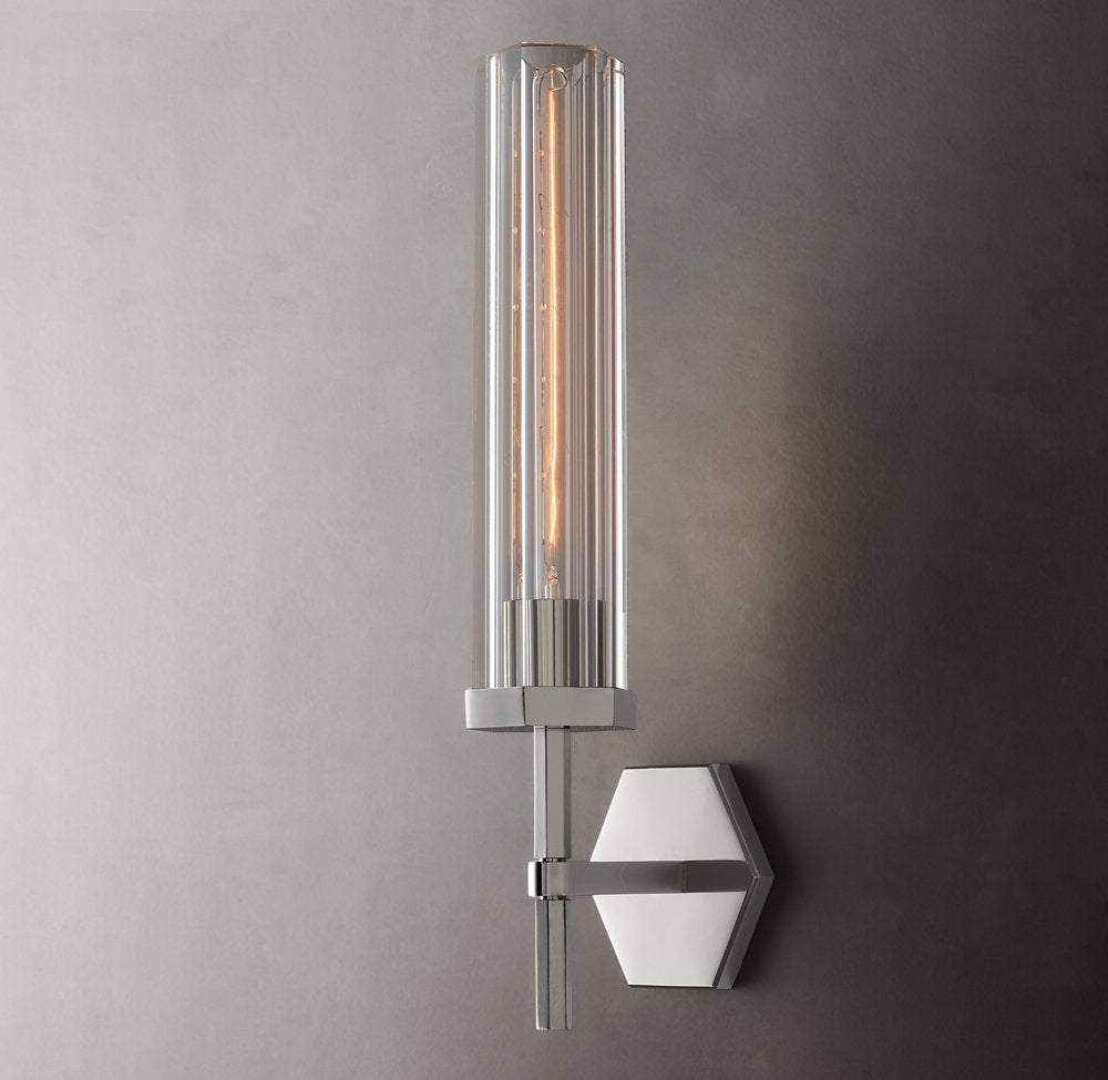 Lambeth Hexagonal Grand Wall Light, Bathroom Wall Sconce, detail 2