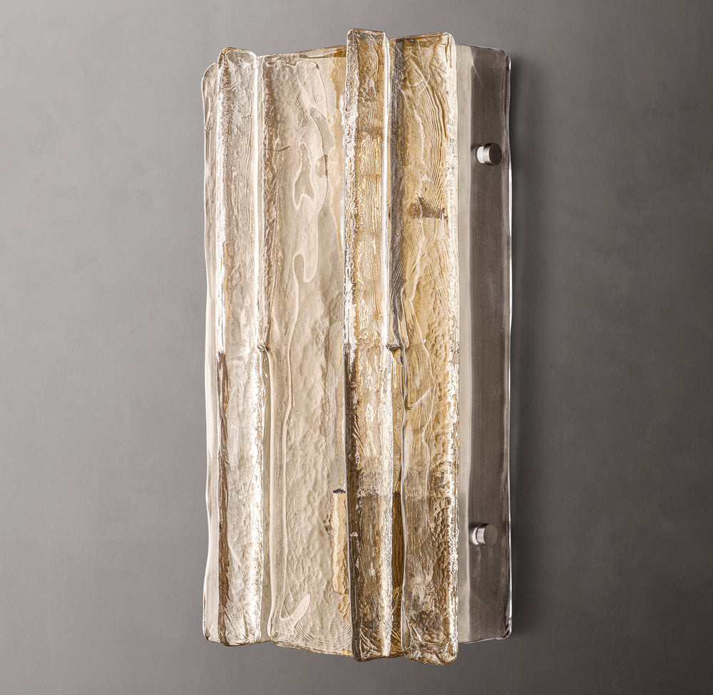 Lattice Clear Glass Wall Light 15", Bedroom Wall Sconce, detail 2