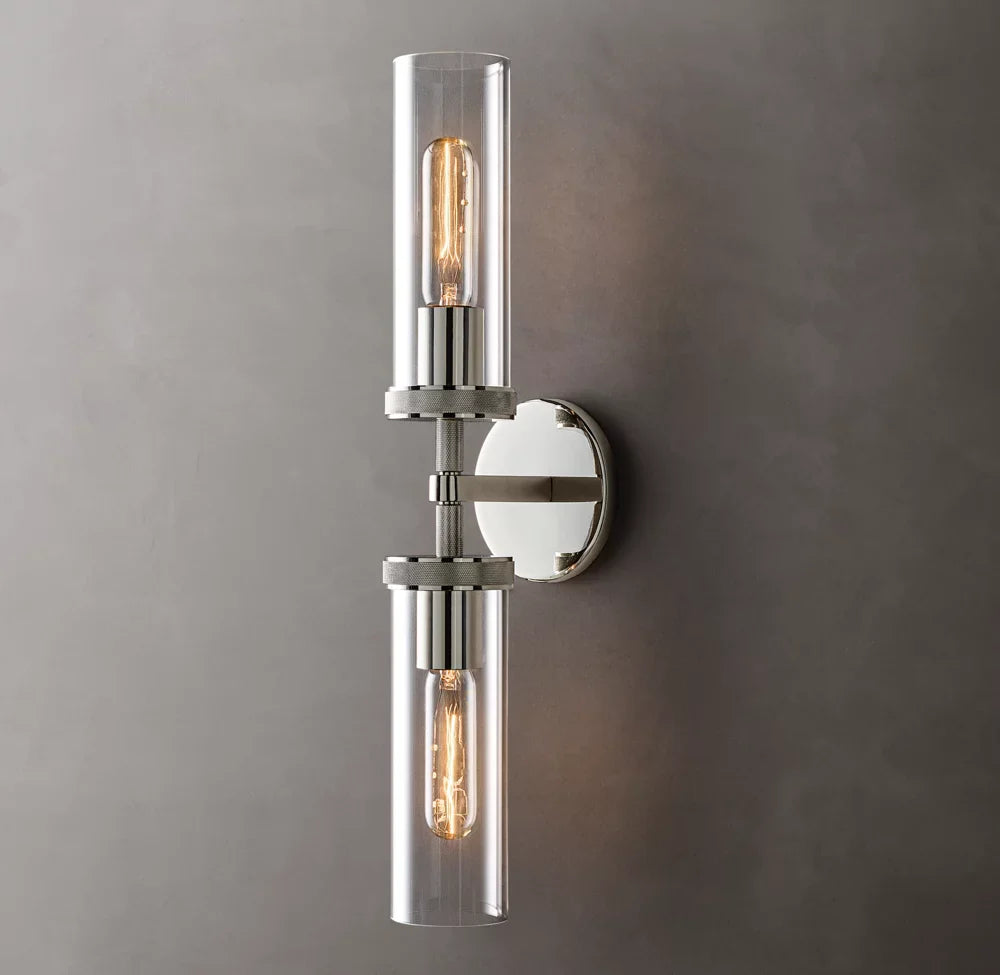Lambeth Knurled Linear Wall Light, Bathroom Wall Sconce, detail 2