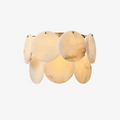 Strata Lumina Alabaster Wall Light, Hardwired Wall Sconce, Metal, Dia 17cm x W 32cm x H 27cm