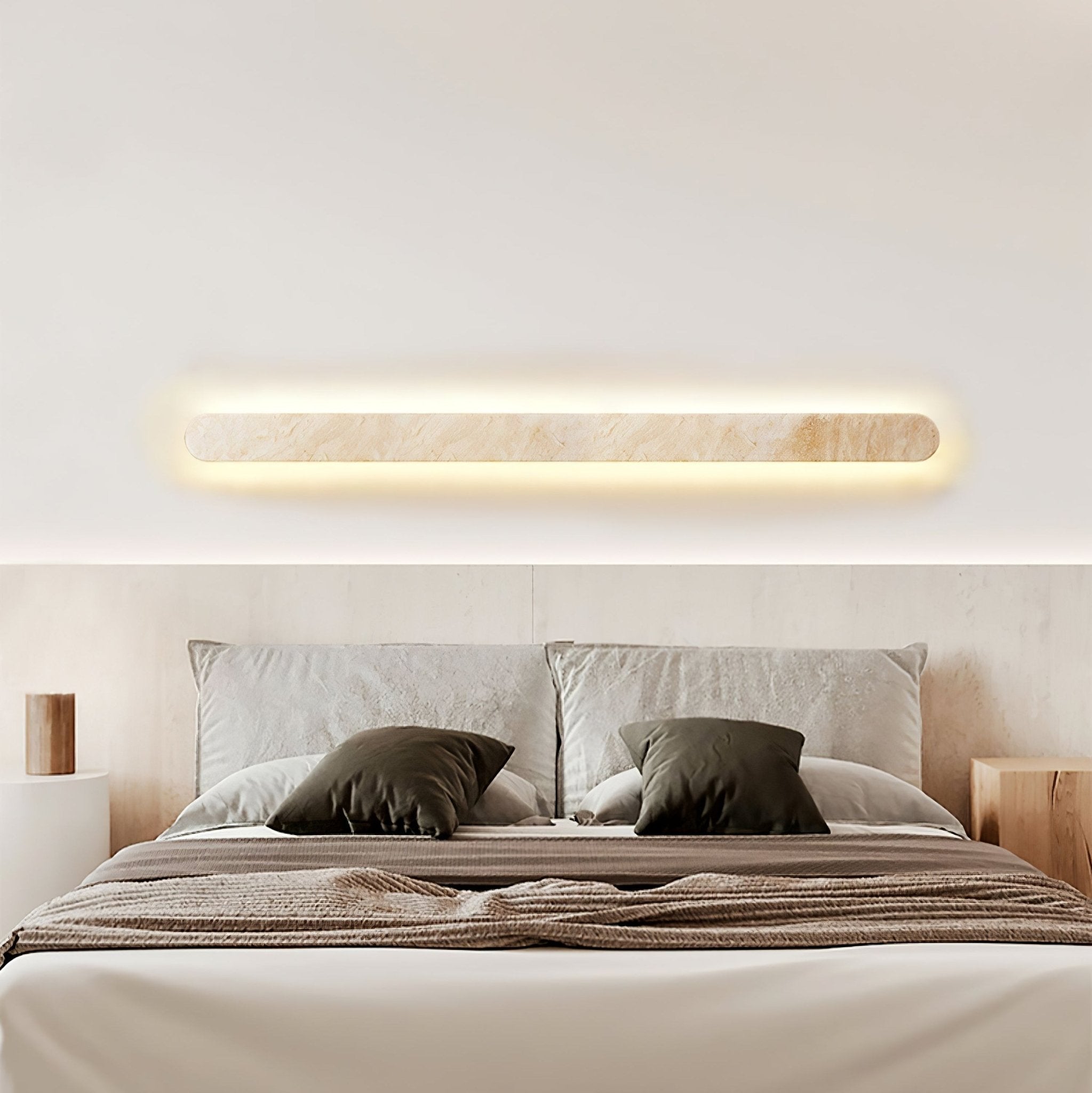 Lior Travertine Wall Light, Hardwired Wall Sconce, detail 2