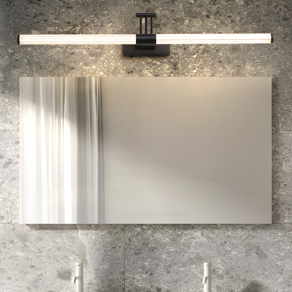 Foldable LED Vanity Fixture with Dual Adjustable Arms and 360-Degree Lighting, Bathroom Vanity Light, Iron, 18.9"