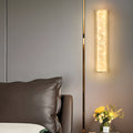 Contemporary Brass 1-Light LED Wall Fixtures Rectangle Wall Light in Ice Resin, Hardwired Wall Sconce, Copper, 19.7"