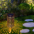 7.3-Inch H Metal Cut-Out Solar Exterior Lantern, Outdoor Wall Light, 3.9"