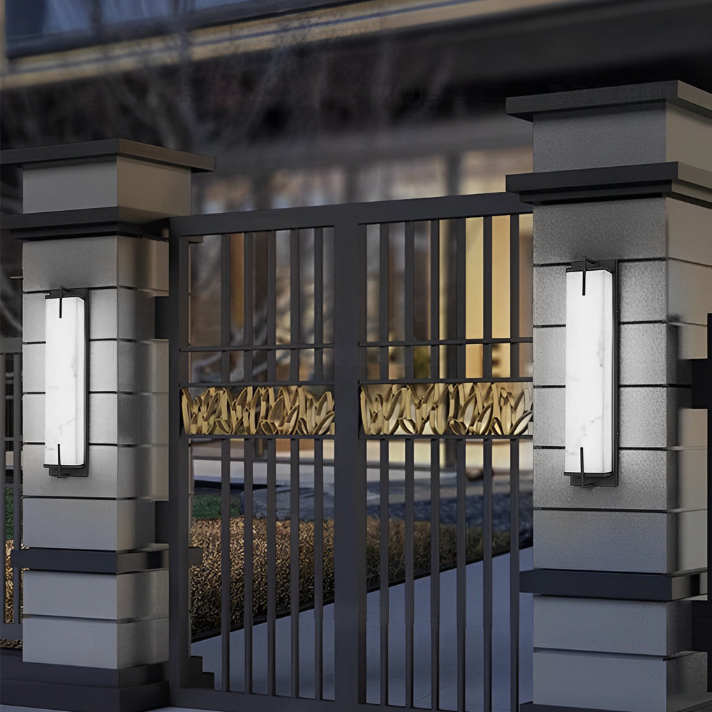 Resin Box Waterproof LED Black Contemporary Exterior Sconce Lighting, Outdoor Wall Light, detail 2