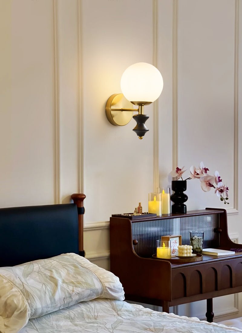 Elodie Globe Wall Light, Hardwired Wall Sconce, detail 5