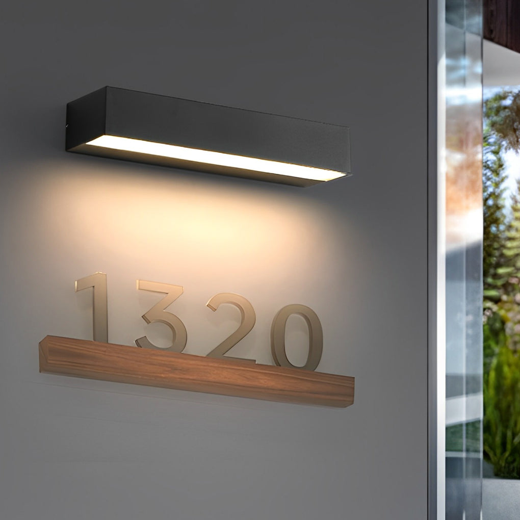Clean-Lined Strip Waterproof LED Black Contemporary Exterior Wall Washer Light, Outdoor Wall Light, detail 6