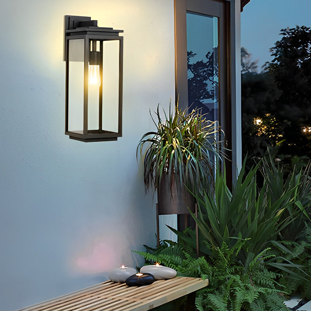 Waterproof Box Glass Black Industrial Exterior Wall Light Exterior Lights, Outdoor Wall Light, detail 2