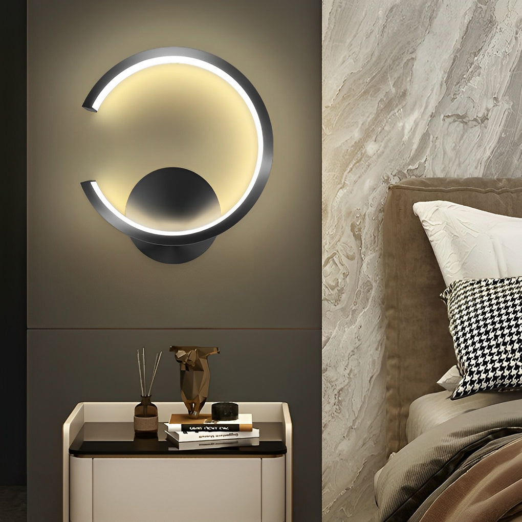 Creative Circular Stepless Dimming LED Nordic Wall Light Sconces Lighting, Bedroom Wall Sconce, detail 4