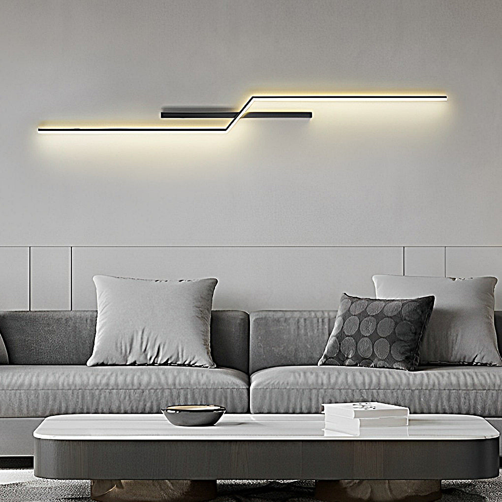 Lines Creative LED Contemporary Clean-Lined Wall Light Decorative Wall Fixtures Lighting, Bedroom Wall Sconce, detail 2