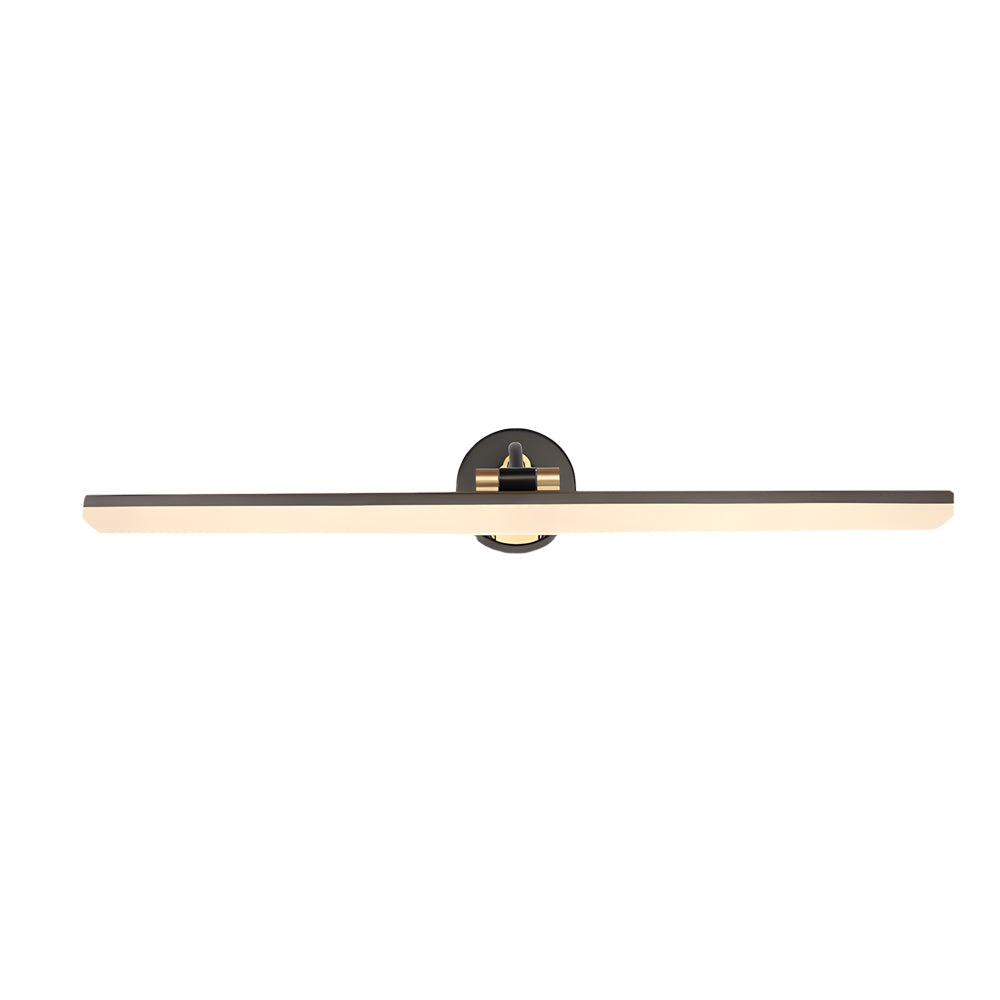 Modern Adjustable LED Bathroom Vanity Mirror Light with Rotatable Flat Bar in Gold/Black Finish, Bathroom Vanity Light, detail 11