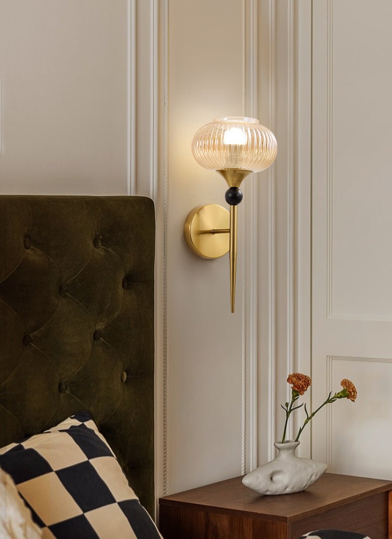 Isabelle Ribbed Wall Light, Hardwired Wall Sconce, detail 8