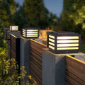 Contemporary Solar LED Fence Cap Post Lights for Pretty Fence Post Lighting, Outdoor Wall Light, Die-cast Aluminum, 9.8"