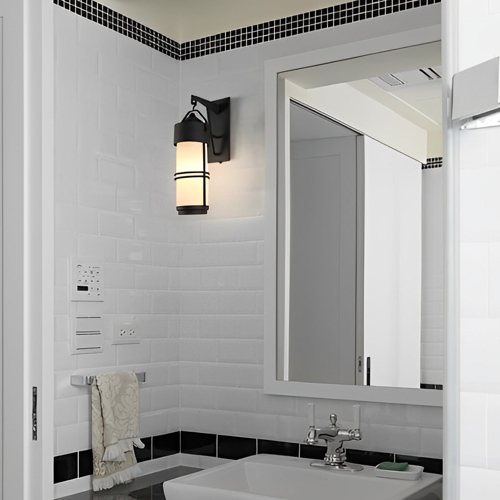 Country Retro Waterproof Black American-style Wall Light Exterior Lights, Wall Sconce, detail 2