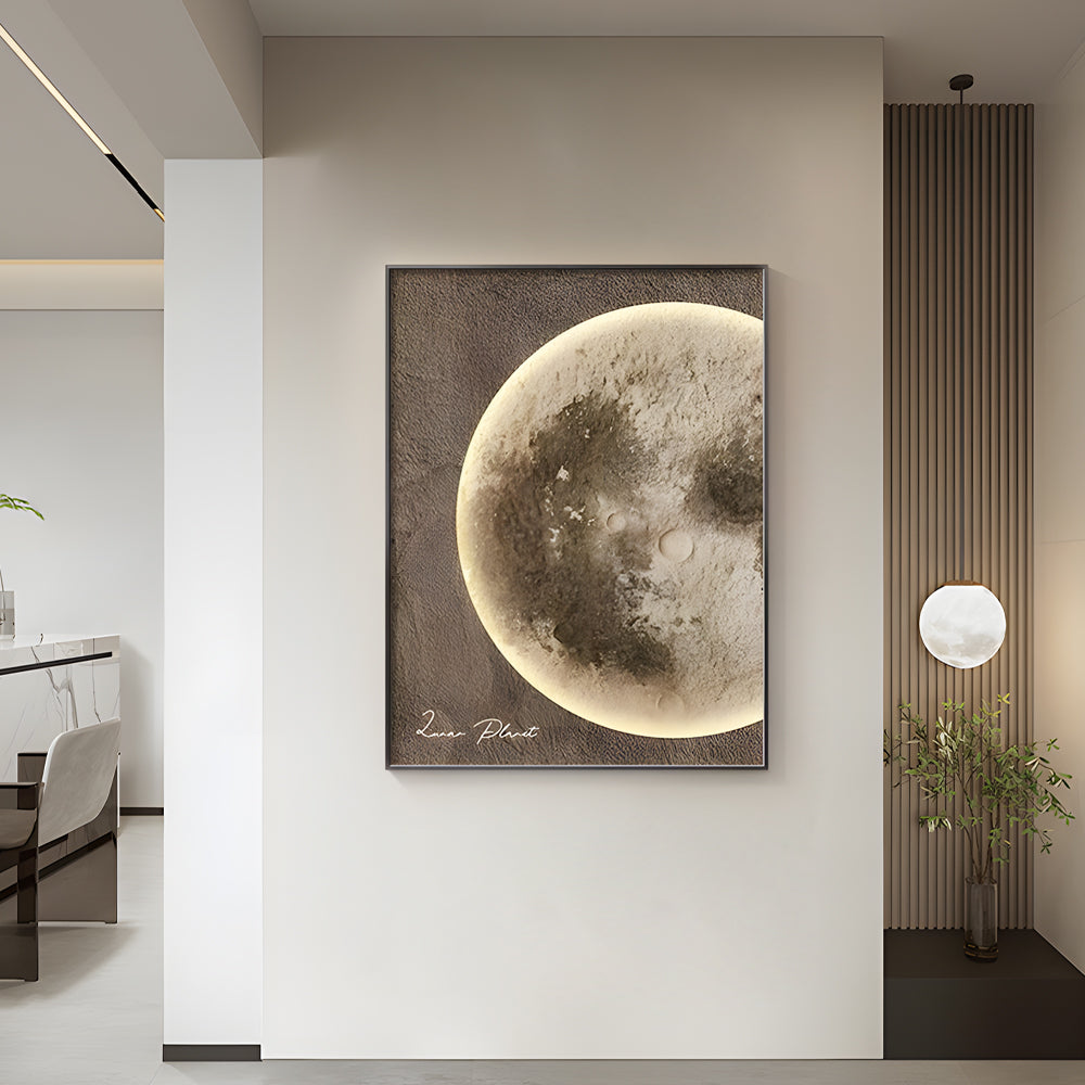 Crystal Moon Electric Meter Box Decorative Painting, Wall Sconce, detail 7