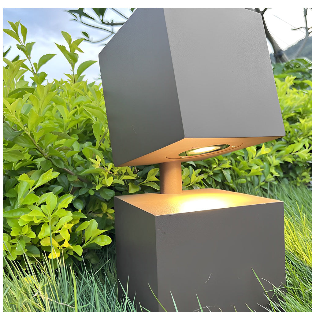 Creative Square Geometric Art Waterproof LED Contemporary Exterior Lawn Light, Outdoor Wall Light, detail 3