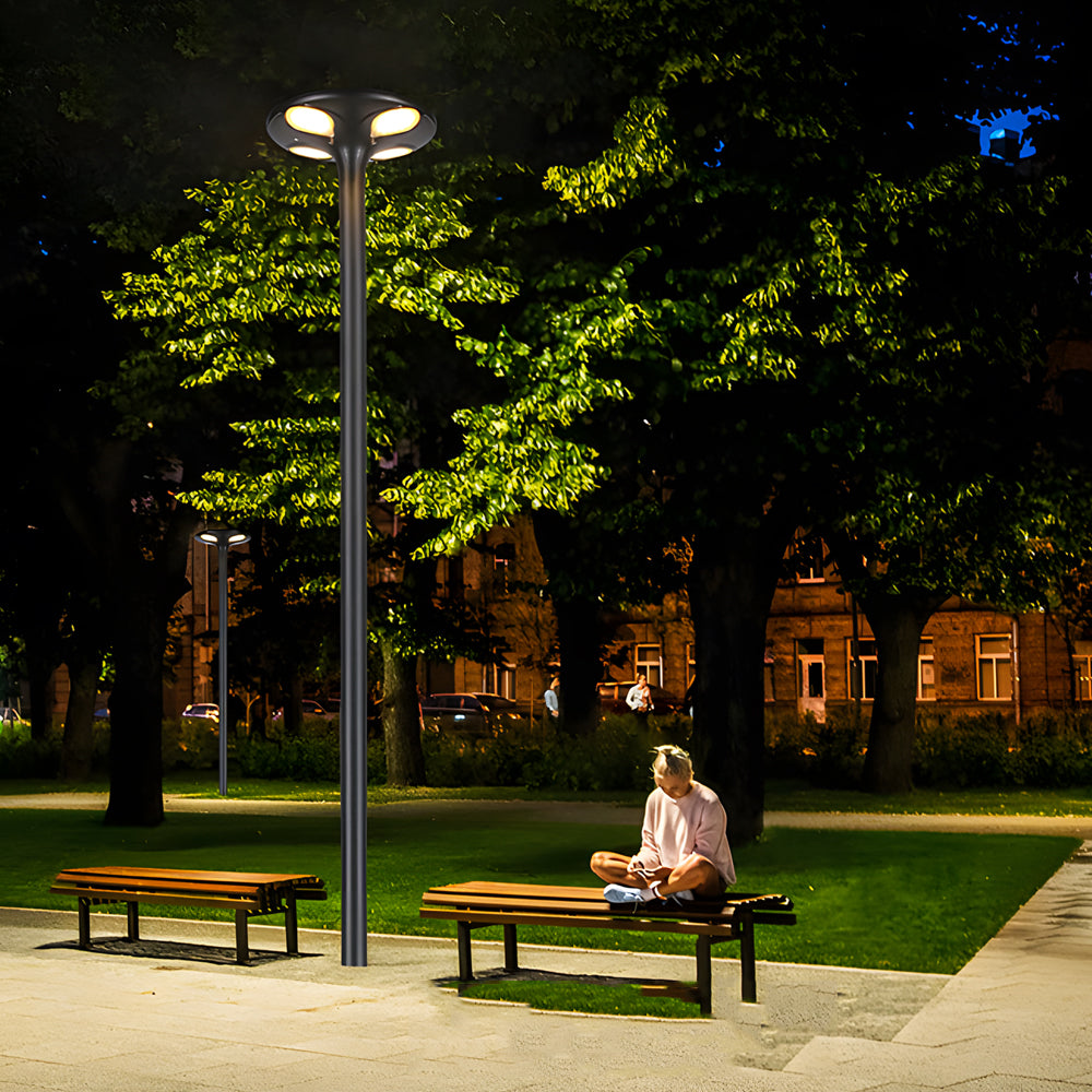 Exterior Black LED Solar Lamp Post Street Light, Outdoor Wall Light, detail 2