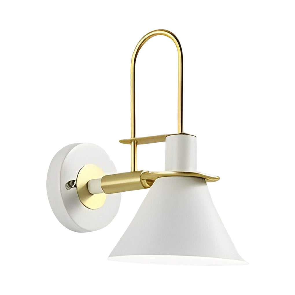 Clean-Lined Horn Shape Iron Creative Contemporary Wall Light, Bedroom Wall Sconce, detail 10