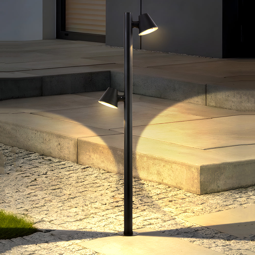 Nut 1/2-LED Exterior Lawn Bollard Light, Outdoor Wall Light, Thick Die-Cast Aluminum +, 47.2"