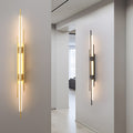 Long Strips Grille Iron Acrylic Clean Contemporary LED Wall Light, Hardwired Wall Sconce, 15.7"