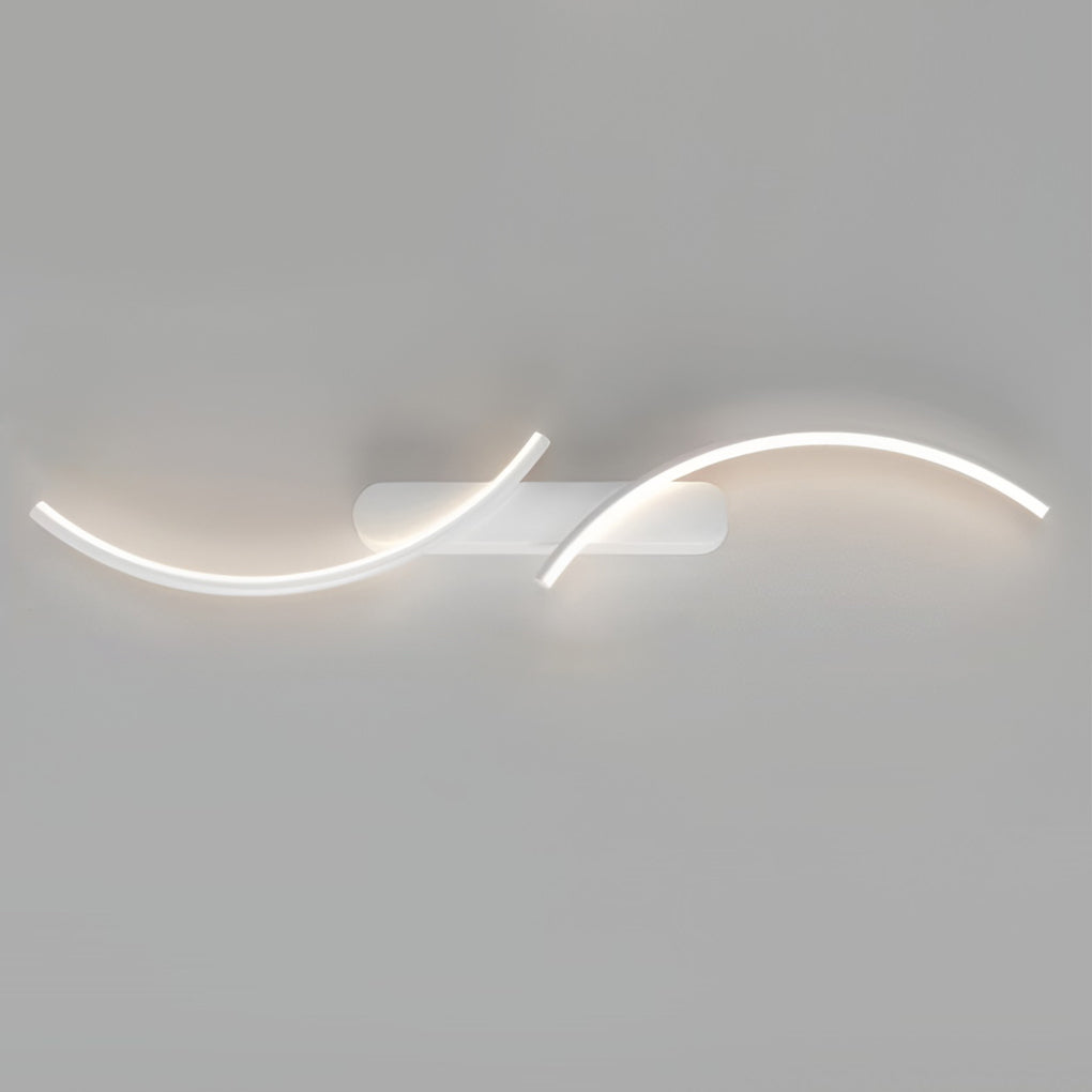 Creative S-shaped LED Three-color Light Contemporary Wall Light, Hardwired Wall Sconce, detail 6