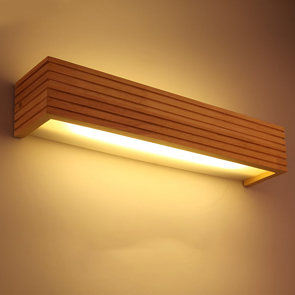 Wood Box Waterproof LED Nordic Wall Light Lighting Mirror Light, Bathroom Vanity Light, detail 6