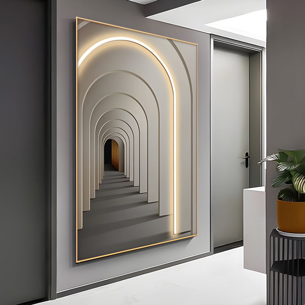 Decorative LED Light Canvas Suspended Painting with Remote, Bedroom Wall Sconce, detail 3