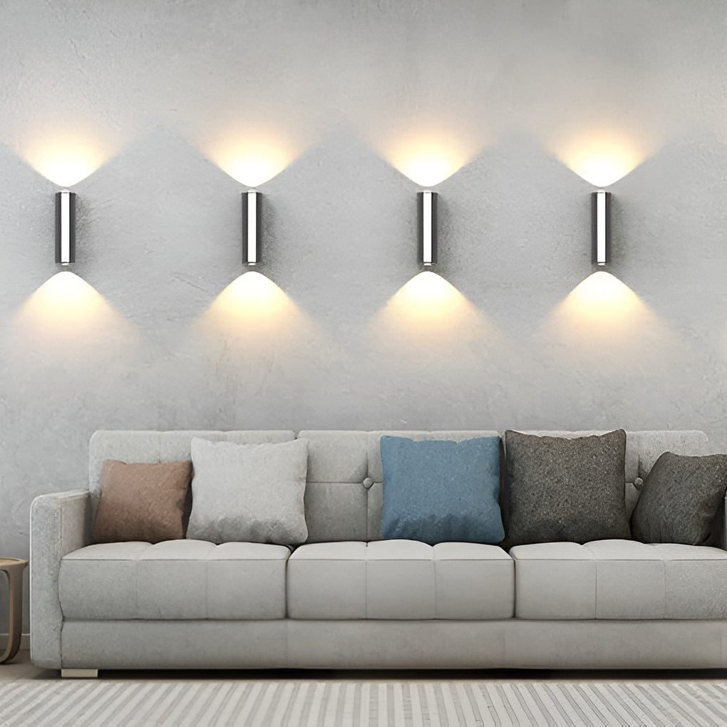 Box Led Up and Down Lights Waterproof Black Contemporary Wall Light, Bedroom Wall Sconce, detail 3
