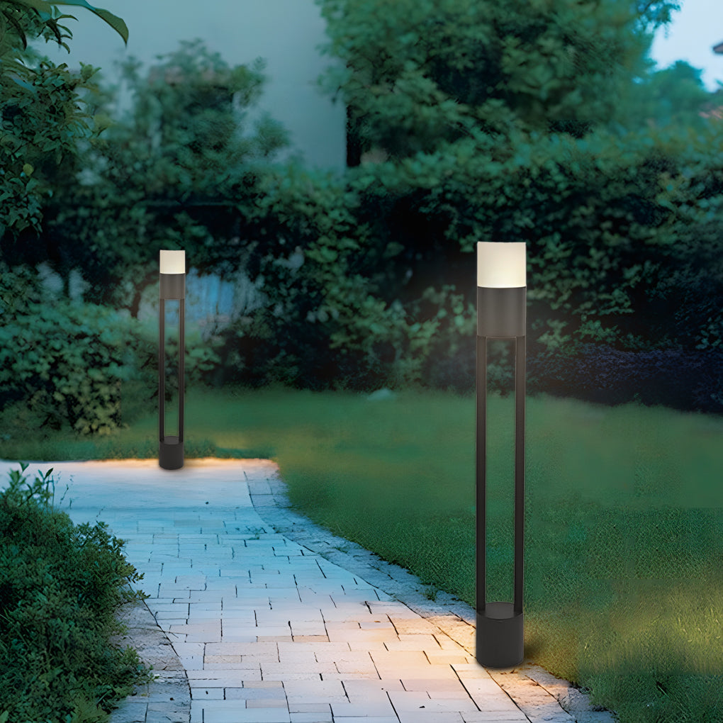 Circular Clean-Lined Exterior Post Lights Waterproof LED Pole Light Exterior Lights, Outdoor Wall Light, detail 2