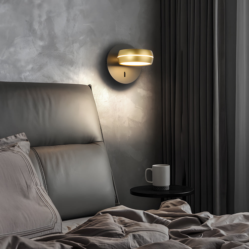 Circular 6W LED Wall Light Rotatable Bedside Lamp, Bedside Table Lamp, detail 4
