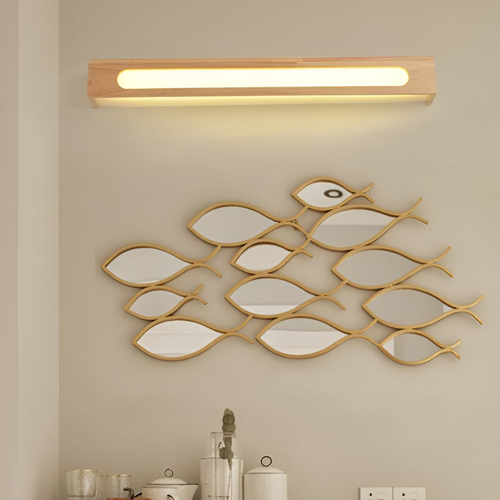 Box Wood Waterproof LED Nordic Wall Light Mirror Light Sconces, Bathroom Vanity Light, detail 6