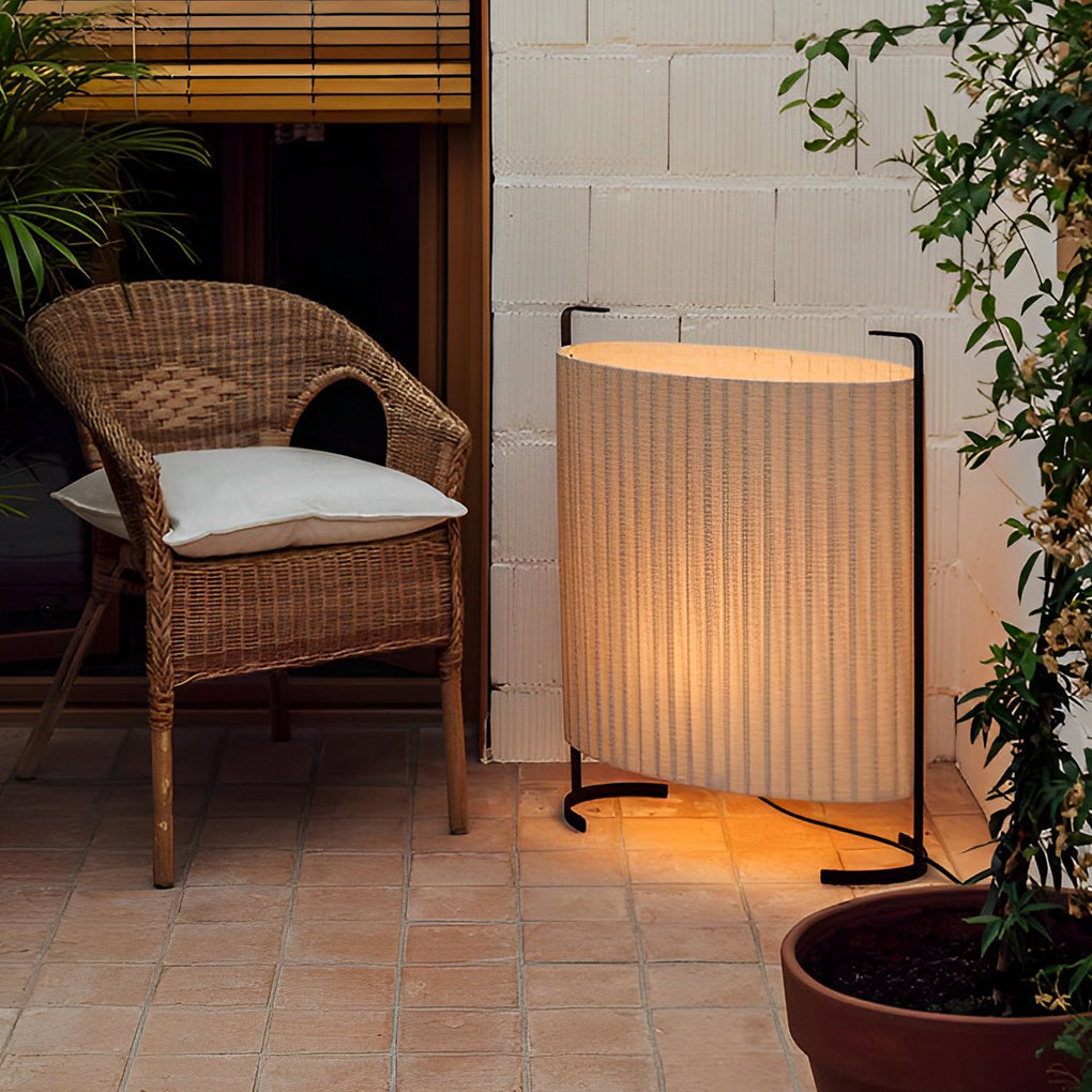 42 inch Contemporary Japanese-Style Fabric Exterior Floor Light, Outdoor Wall Light, detail 3