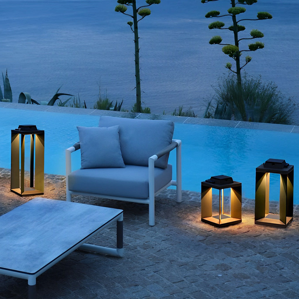 Portable Creative LED Waterproof Black Contemporary Solar Lawn Lamp Exterior Lights, Outdoor Wall Light, detail 3