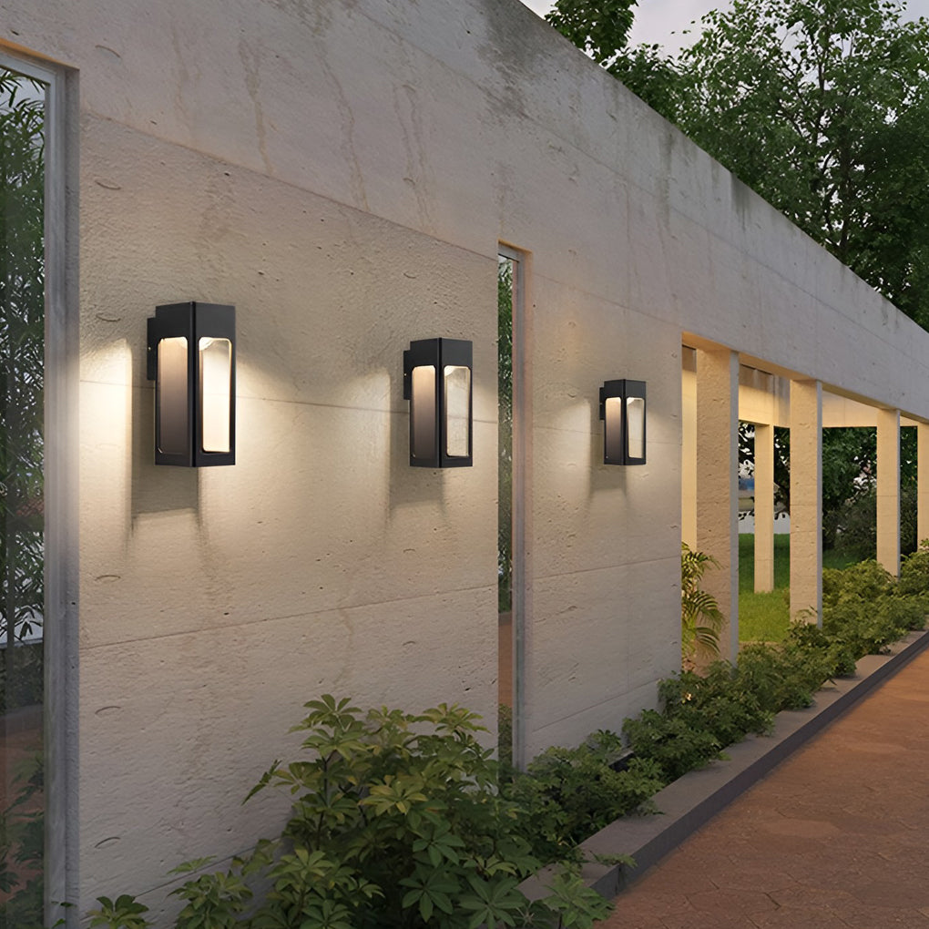 Box IP65 Waterproof 12W LED Black Contemporary Exterior Wall Light Sconces, Outdoor Wall Light, detail 2