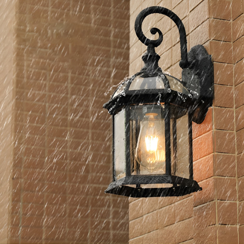 Double-layer Waterproof Glass E27 Vintage Wall Light, Wall Sconce, detail 6