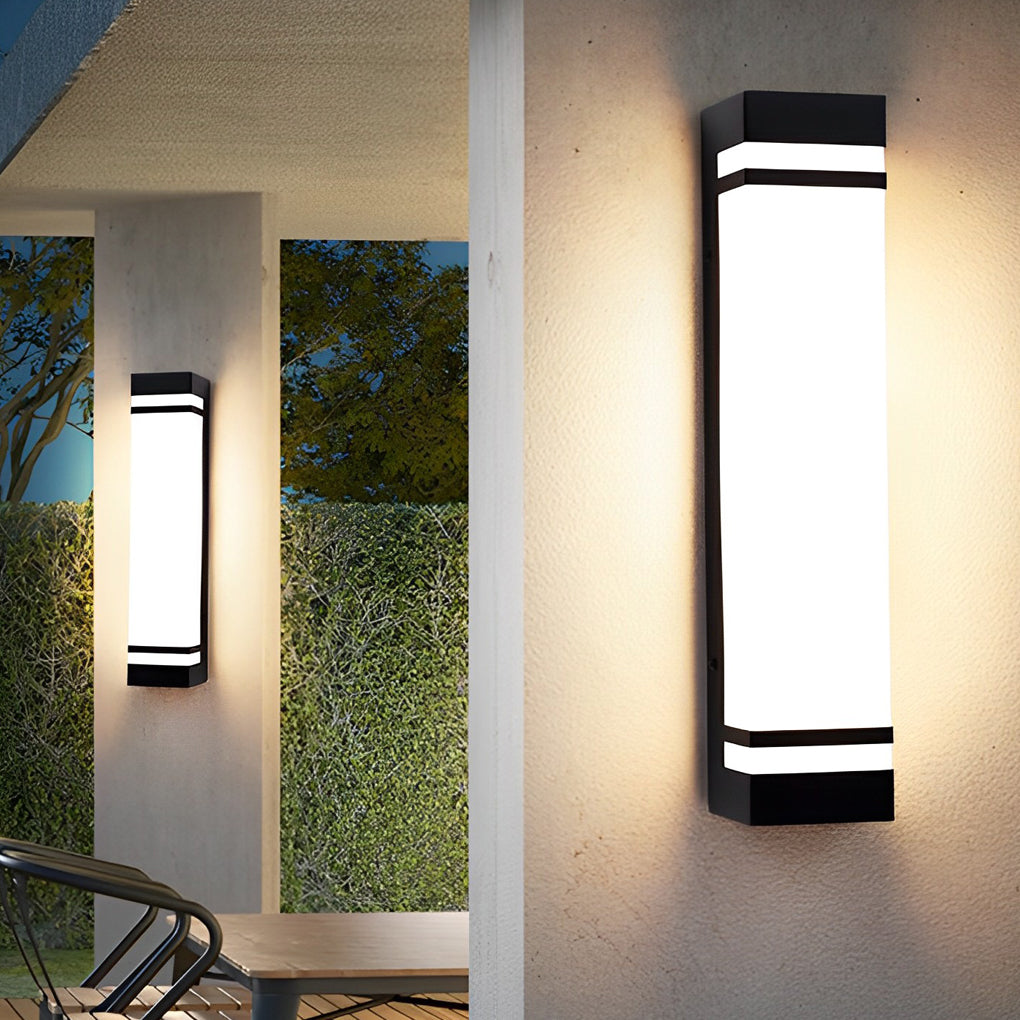 Waterproof Strip LED Black Contemporary Exterior Wall Light Fixture Wall Light, Outdoor Wall Light, detail 4