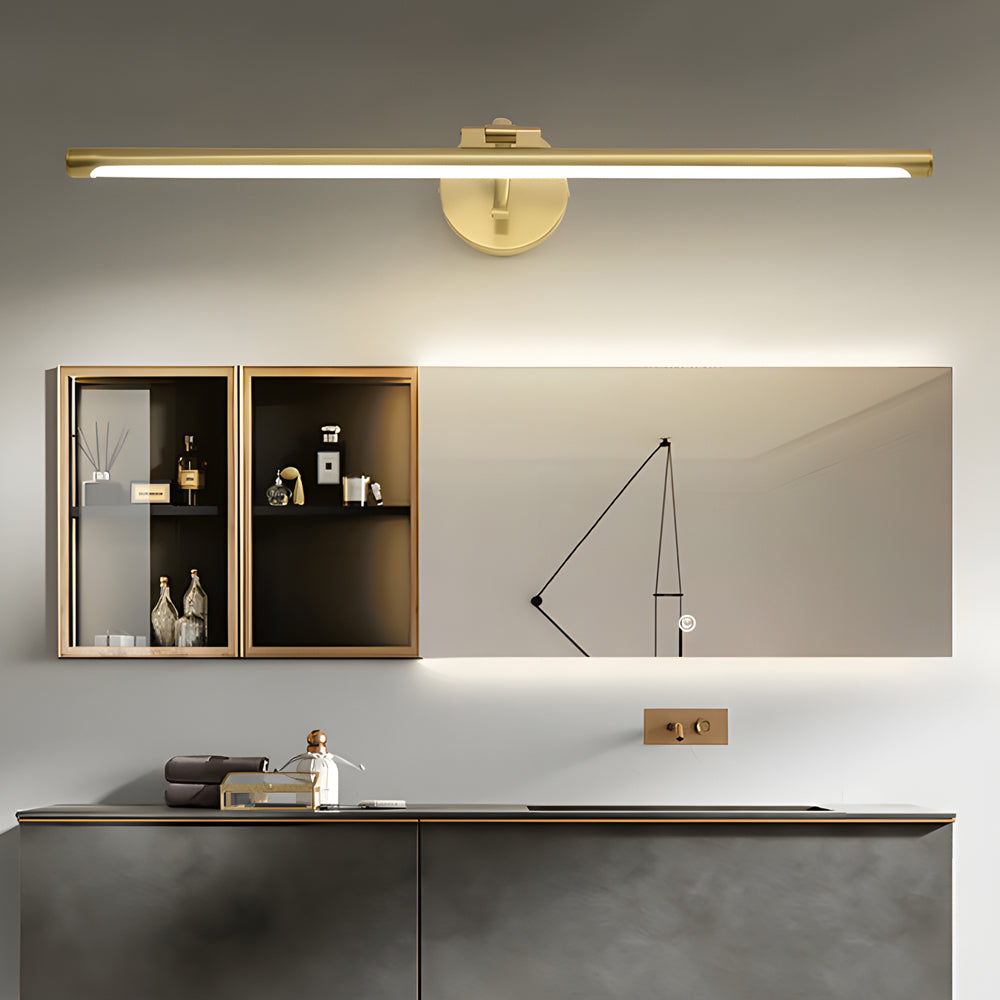 Sleek Rotatable Copper LED Bathroom Vanity Fixture Over Mirror Bath Bar, Bathroom Vanity Light, detail 4