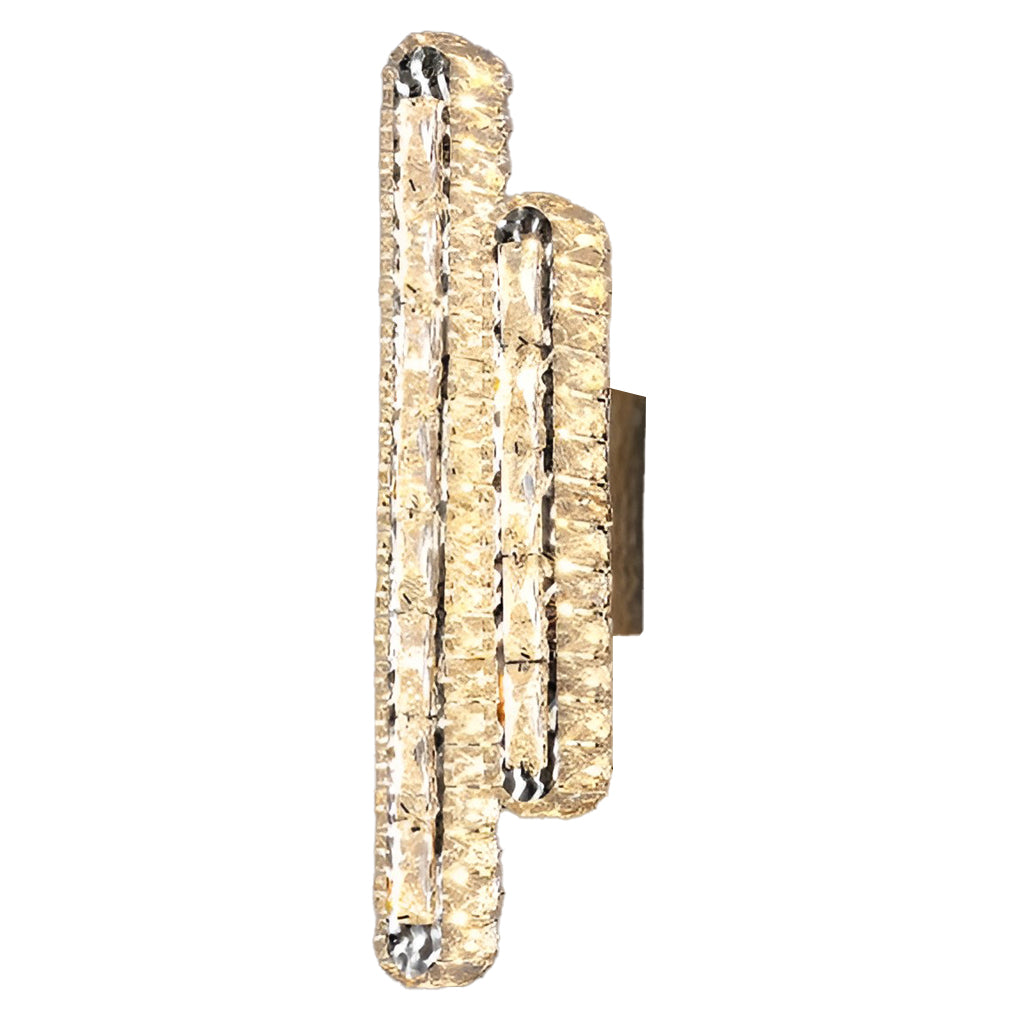 Double Strip Three Step Dimming Light LED Crystal Contemporary Wall Light, Bedroom Wall Sconce, detail 9