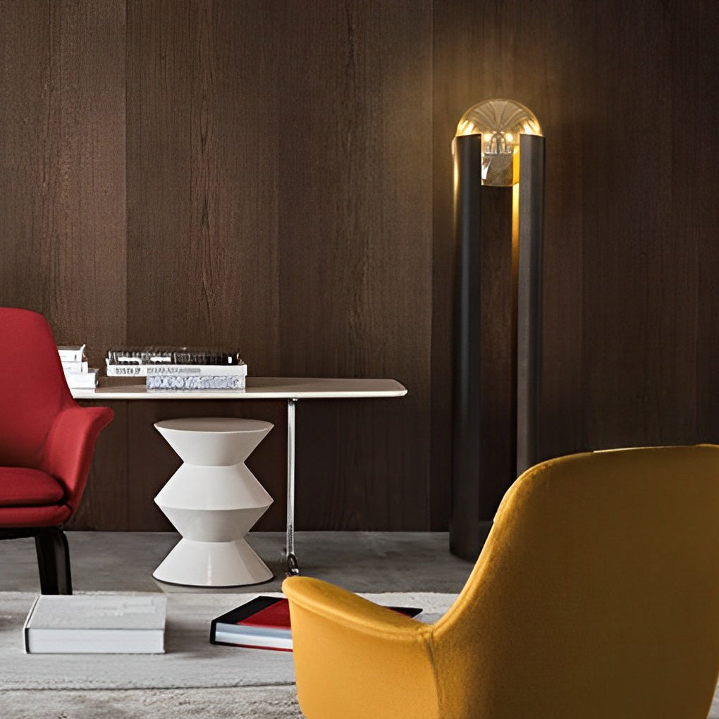 Dia 9.8 inch Amber Glass Ball Shade and Black Softwing Lamp, Bedside Table Lamp, detail 3