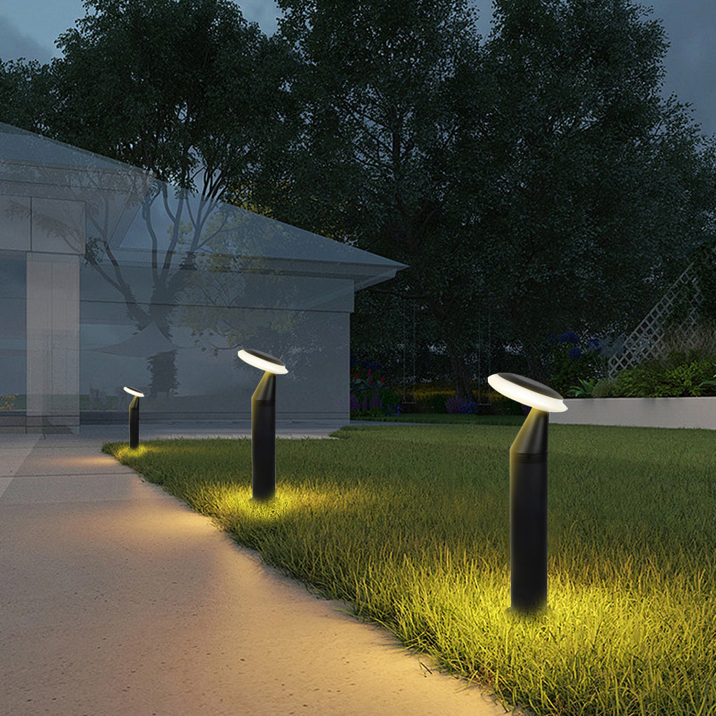 Waterproof Circular Mushroom LED Black Contemporary Pathway Lights Lawn Lamp, Bedside Table Lamp, detail 4