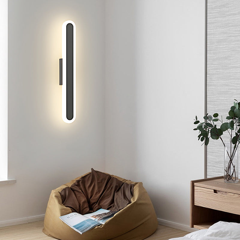 Long Strip Clean-Lined LED 3 Step Dimming Contemporary Indoor Wall Fixtures Fixture, Hardwired Wall Sconce, detail 3