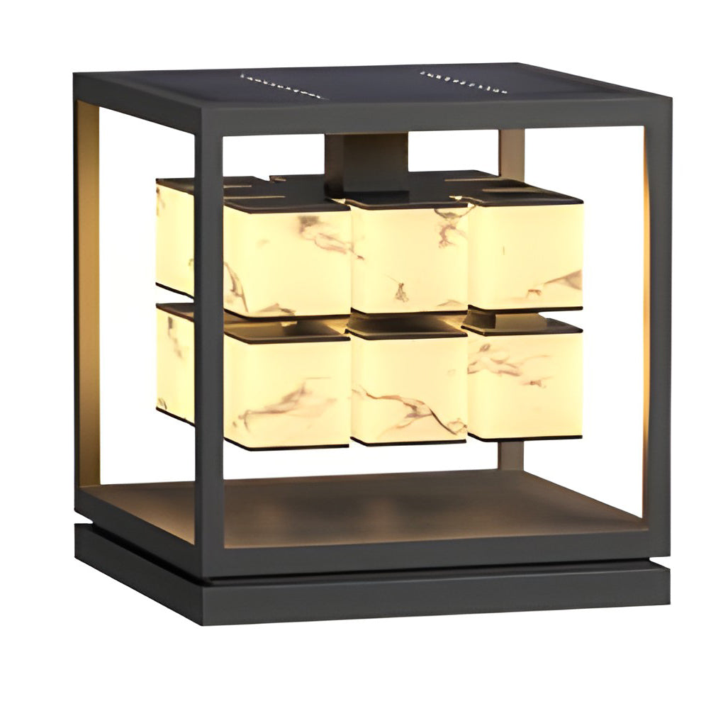 Square LED Waterproof Contemporary Solar Deck Post Lights Pillar Light Post Caps Lights, Outdoor Wall Light, detail 13
