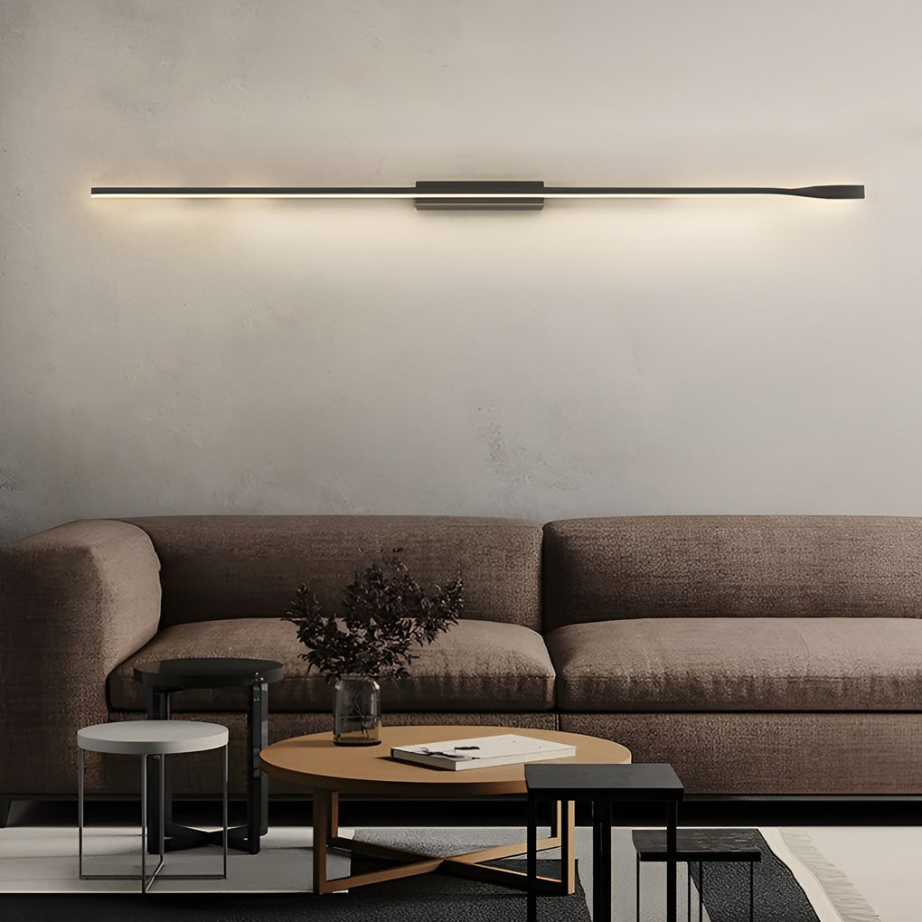 Creative Linear Strip LED Black Nordic Wall Light, Bedroom Wall Sconce, detail 3