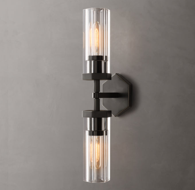Lambeth Hexagonal Linear Wall Light, Bathroom Wall Sconce, detail 18