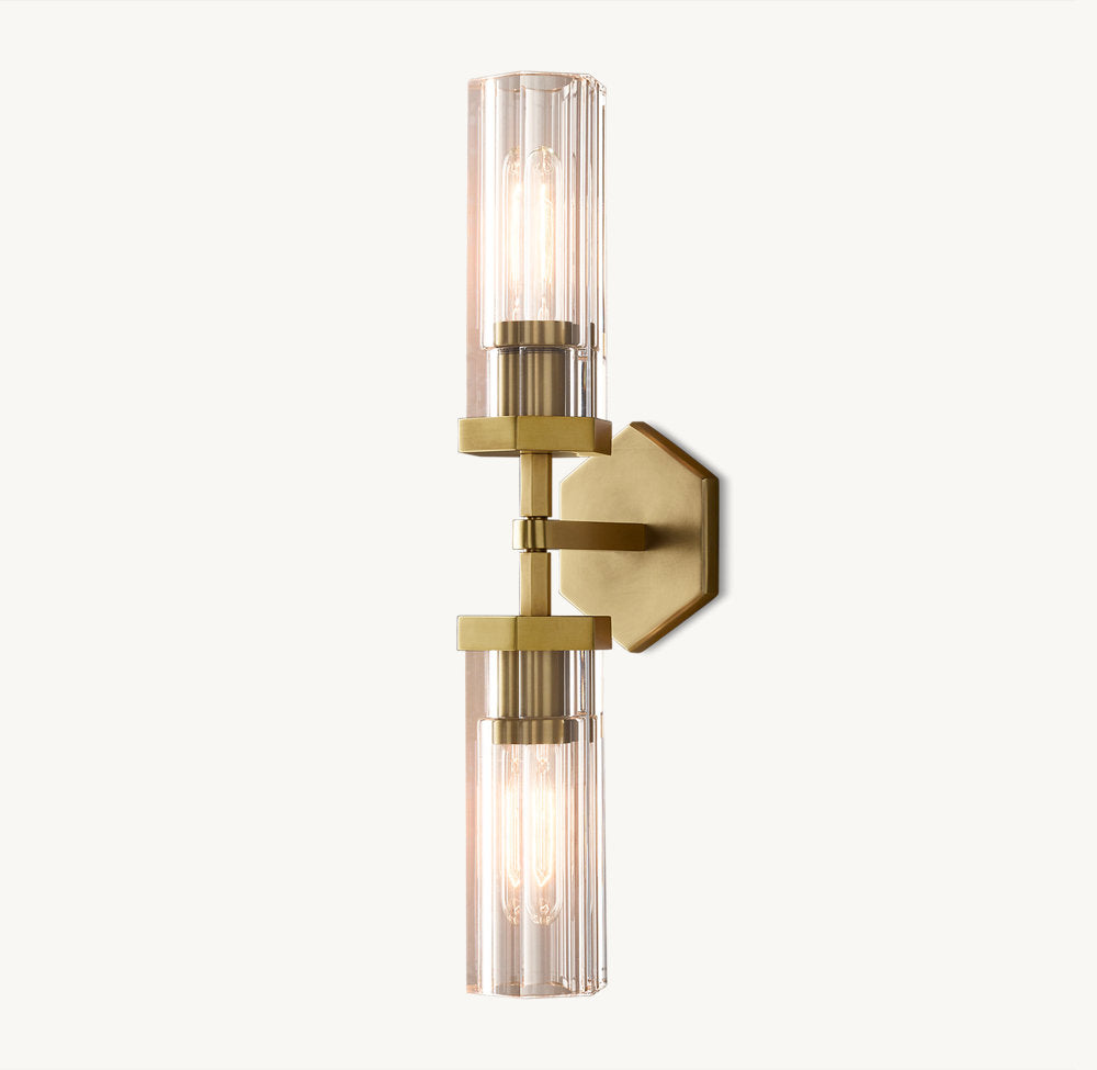 Lambeth Hexagonal Linear Wall Light, Bathroom Wall Sconce, detail 7